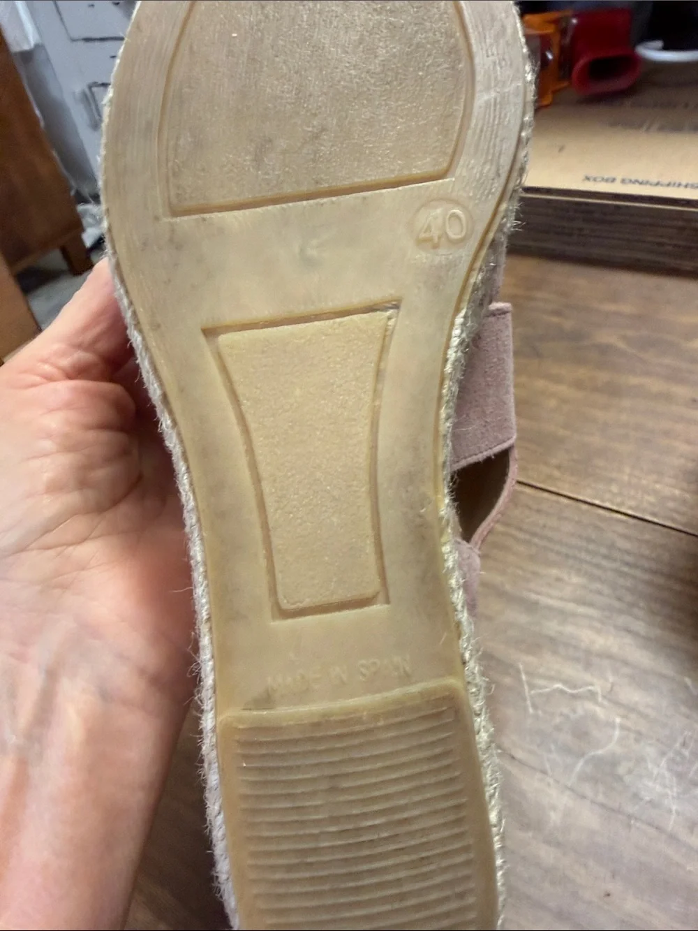 Blush Suede Espadrille Wedge Sandals with Cross-Strap Design